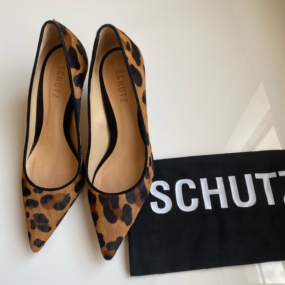 SCHUTZ Shoes - Schutz Leopard print calf hair low heel- fits a 7